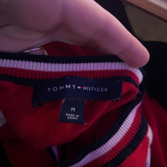Herritage Brand Tommy Hilfiger Stripe Sleeve Nautical Preppy Sweater - Picture 8 of 8